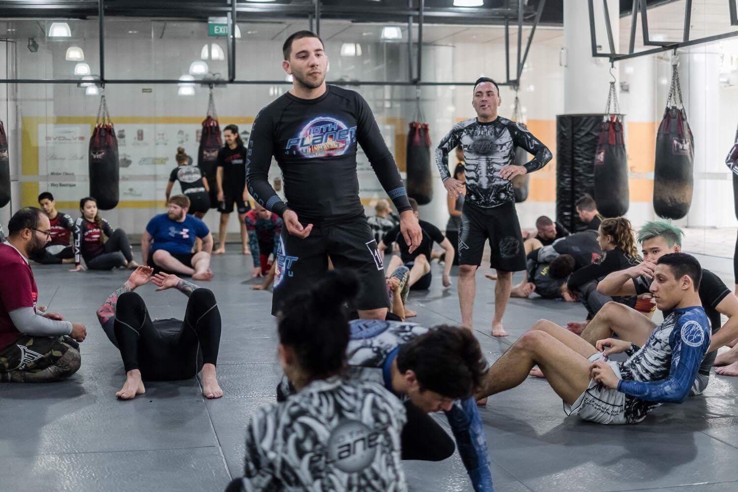 Denny Prokopos teaching a jiu jitsu class
